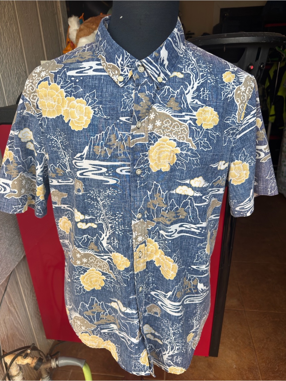 RARE Reyn Spooner Tailored Chinese Year of the Boar 2019 Full Buttton Men's L
